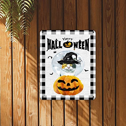 Décorations d'Halloween rigides et résistantes à l'eau en métal 30x40cm