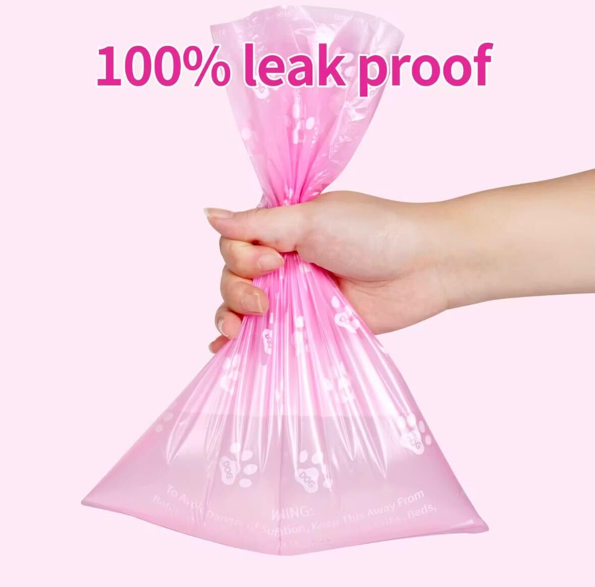 Zinkomens Dog Poop Bags, Lavender Scented, 300 Bags, 20 Rolls (Pink)