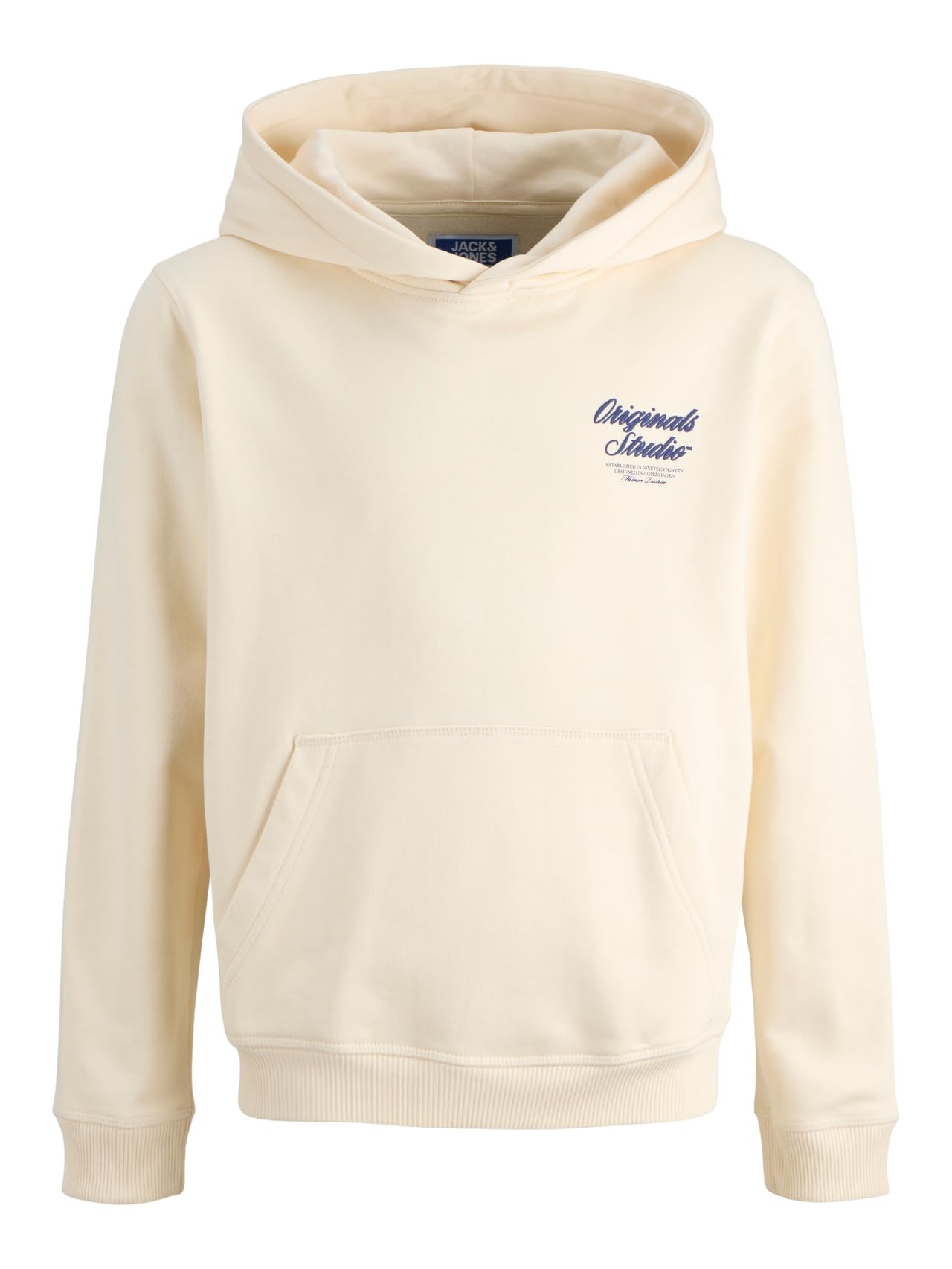 JACK & JONES Junior Jornorrebro Typo Back Sweat Hood Sn Jnr, Antique White, 176
