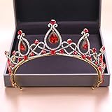 Tiara Legierung Rhinestone Bridal Crown Stirnband Rot Im Dropdown-Menü des Form Frauen Simple Mode Hochzeit Hochzeit Haarschmuck Retro Party Geschenke
