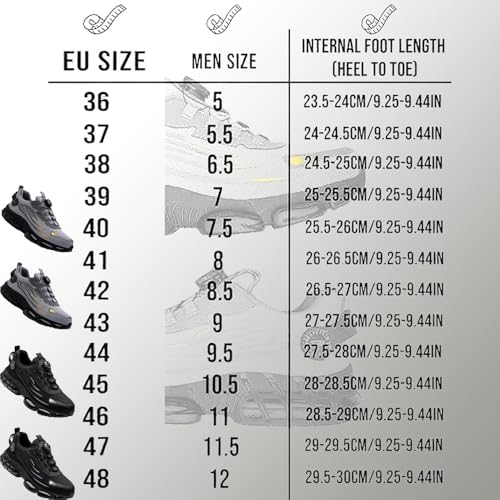 Evontira Trainers, Evontura Pro Trainers for Men, Evontiras Steel Shoes 3 Inch Taller, Comfortable Puncture Proof Slip on Sneakers, No More Tying Laces2