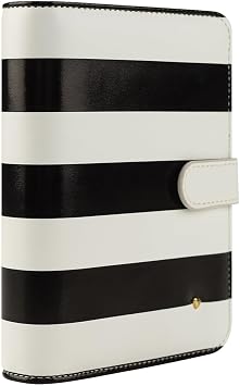 FranklinCovey - Miranda Ring-Bound Binder for FranklinCovey Planners | Simulated Leather - Snap Binder Pocket, Striped
