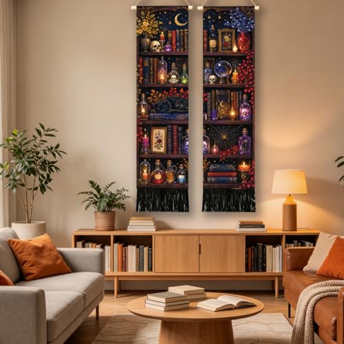 Tapiz mágico TNKBREEZE para decorar paredes estrechas, pack de 2 telas verticales de 130x33cm 3
