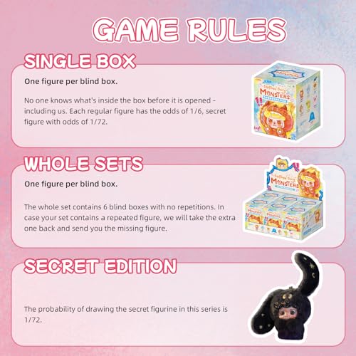 POP JOY Plush Blindbox Q Kid Emotional Hairy Monster Plush Mysterious Figure Collectible Toy Figure Mystery Keychain & Bag Pendant with Cute Kawaii Face Design Blind Box 3+ Single Box - Image 4