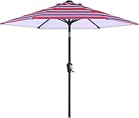 Vista 49 de ABCCANOPY Sombrilla de patio al aire libre de 7.5 pies, sombrilla de mesa con protección UV con manivela para una fácil instalación, adecuada