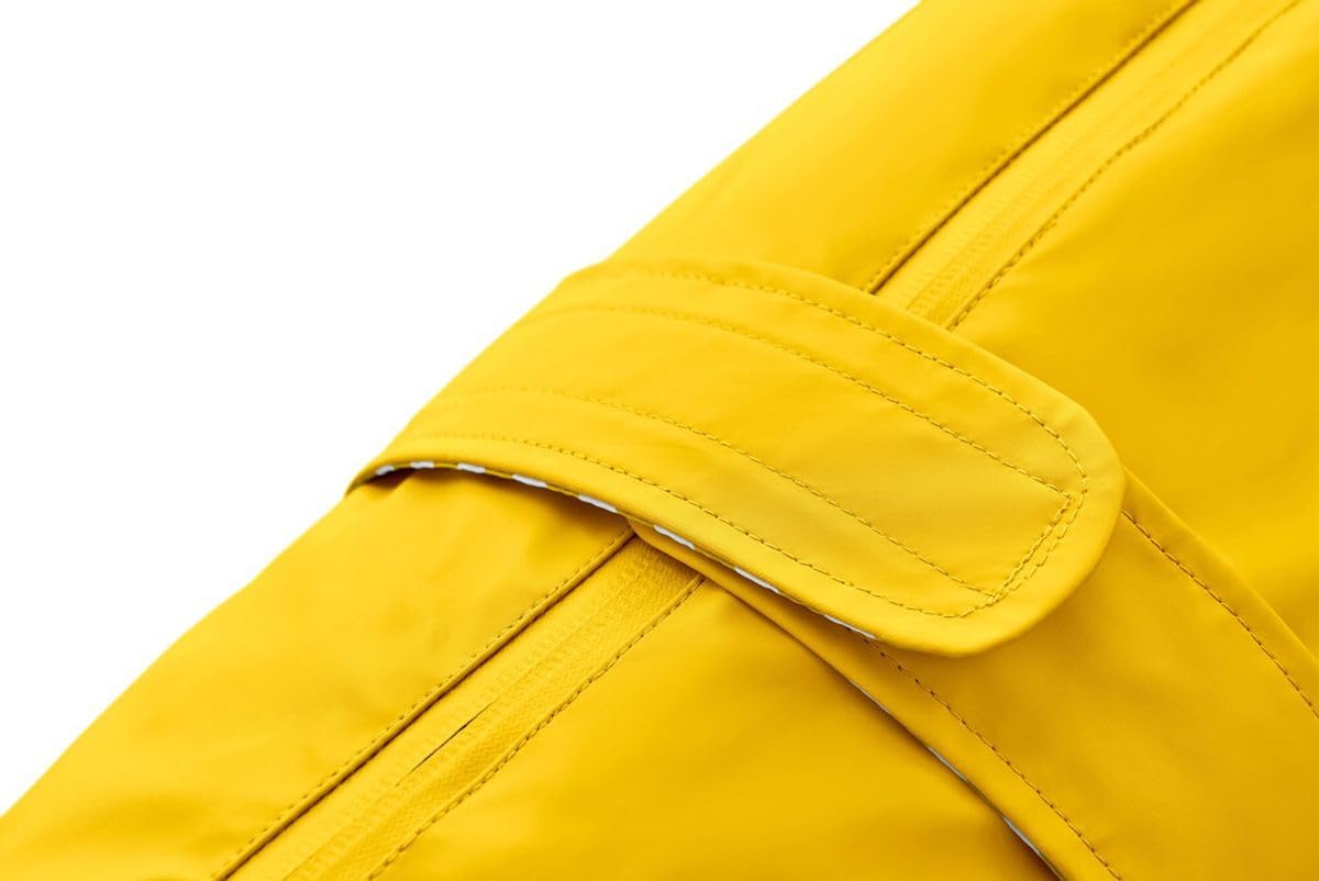 HUNTER Milford Chubasquero para Perro, Amarillo, Resistente al Agua y Viento, cinturón Abdominal Ajustable con Velcro, presillas elásticas para Ajuste Seguro, óptimo para arnés, Talla: 55 cm
