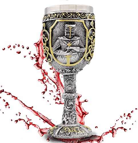 Medieval Oath Knight Chalice Viking Goblet Gothic Giftware Gift Ideas Of Themed Party Decoration Drinking Cup Vessel(Oath Knight) #TOP5