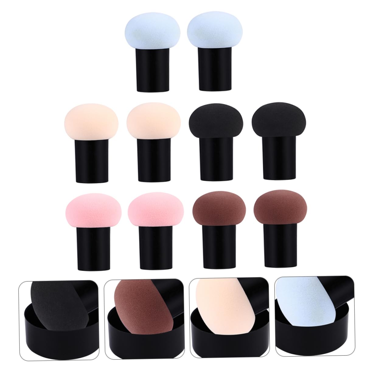 MAGICLULU 30 Pezzi Soffio A Forma Di Spugna Per Il Viso Soffio Di Spugna Per Il Trucco Strumento Di Bellezza Per Cosmetici Di E Asciutto Trucco