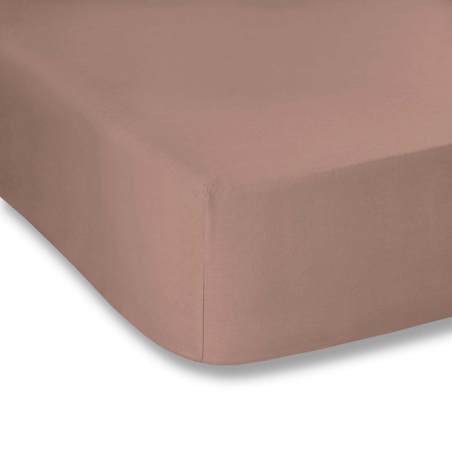 Plain Dyed Rose Tan Fitted Sheet 150x200 100% Cotton Percale