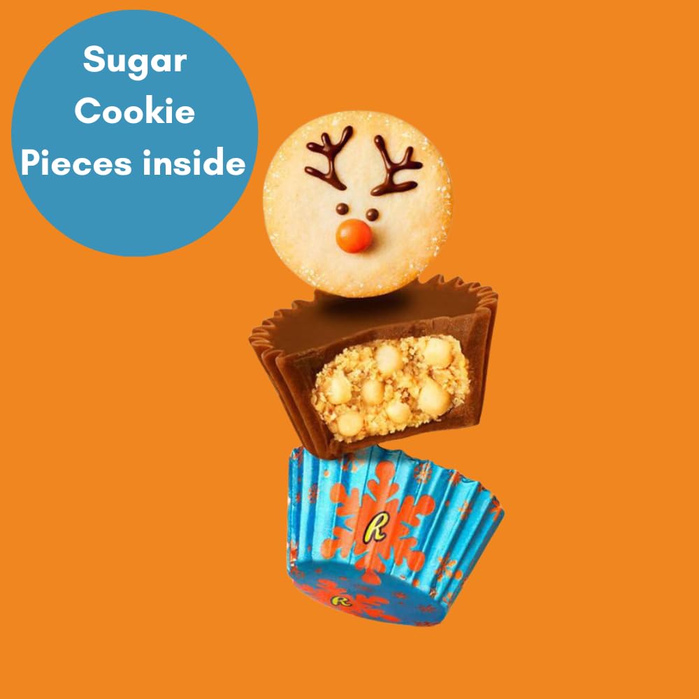 CandyKrave Resees Sugar Cookie Milk Chocolate Candy- (2lb 55 Pieces) Bulk Snack Size Resees Easter Chocolate candy - Individually wrapped PeanutButter candy for Easter, Bithday Party & Other Ocassion