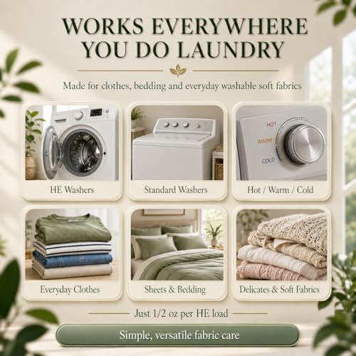 Image of Mitey Clean Non Toxic Laundry Detergent, Free and Clear, 128 HE Loads | Free and Clear Laundry Detergent for Sensitive Skin, Hypoallergenic, Unscented, No Perfumes or Dyes, Plant Based