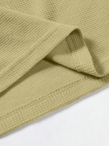 Image of TAGDO Men's Waffle Knitted V Neck|T Shirt for Man|Waffle|Cotton|Casual| Regular Fit Tees (2012)