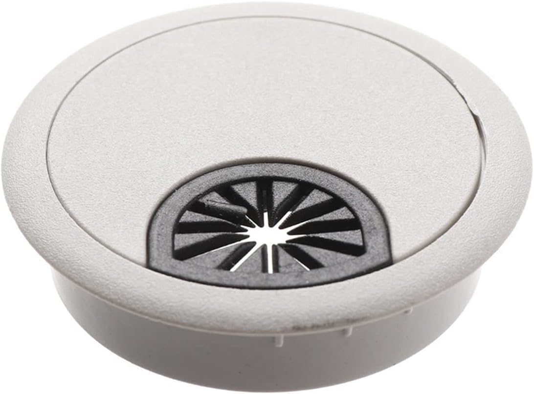 Desk Hole Cover，Desk Grommet 50/53/60mm Round PC Computer Desk Plastic Grommet Cable Hole Covers Outlet Port Wire Rack Organizer Furniture Hardware Desktop line Organization (S Grommet