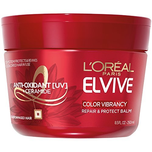LOreal Paris Elvive Color Vibrancy Repair and Protect Balm, 8.5 fl; oz; (Packaging May Vary)