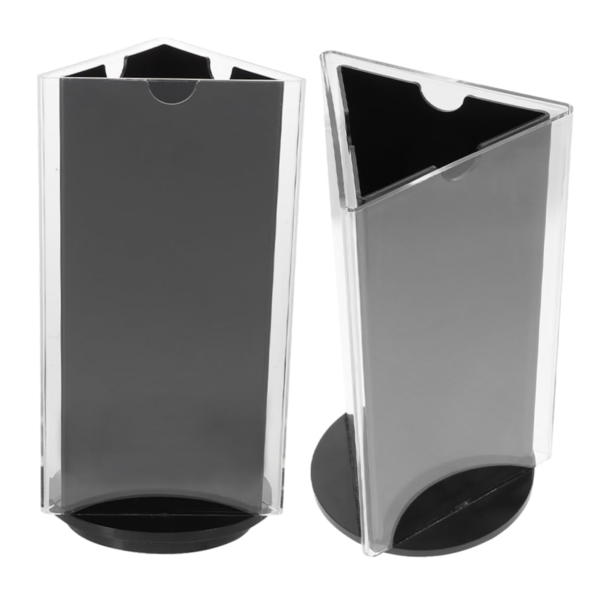 Soporte para Menú de Mesa Triangular de Acrílico 2 Piezas