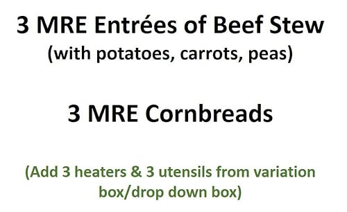Miniatura 10 de MRE Paquete de 3 combinaciones de platos principales (platos principales y acompañantes) - 1 Insp. Fecha 2022