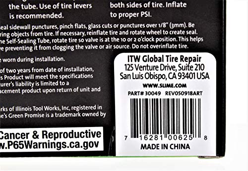 Itw Global Brands BCYCL INNR Tube RUBR 20\"