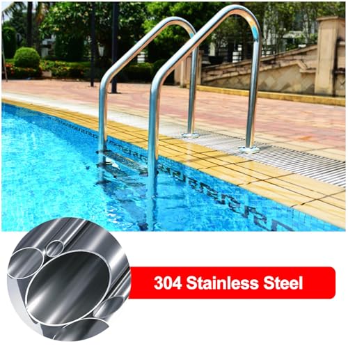 Escalera para piscina de 3 peldaños de acero inoxidable 304 miniatura 4