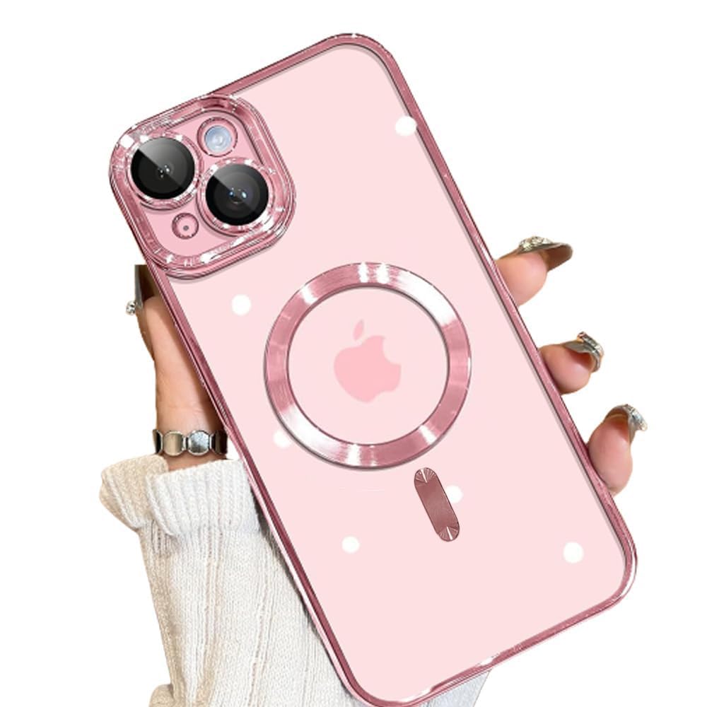 Vonzee Thermoplastic Polyurethane Electroplating Transparent Logo Cover For Iphone 15 Plus Case 6.7 Inch,For Magsafe,Full Body & Individual Camera Protection For Each Lens For Men & Women (Rose Pink) (B0CJRRZBGL) Amazon Price History, Amazon Price Tracker