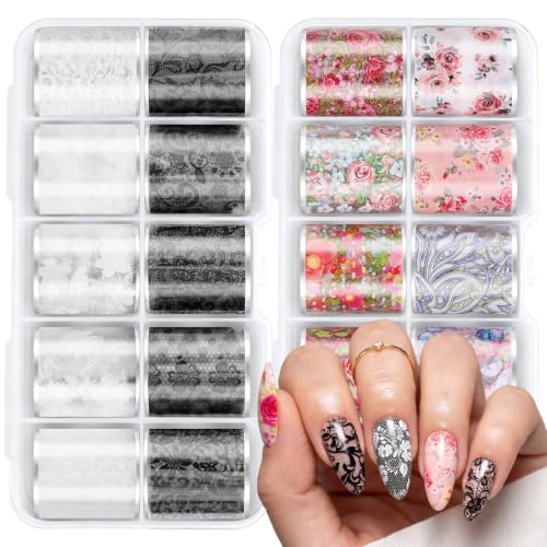 Image of MelodySusie Lace Nail Foil 20 Rolls