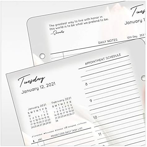 FranklinCovey - Classic Blooms Two Page Per Day Ring-Bound Planner - Jan 2021 - Dec 2021