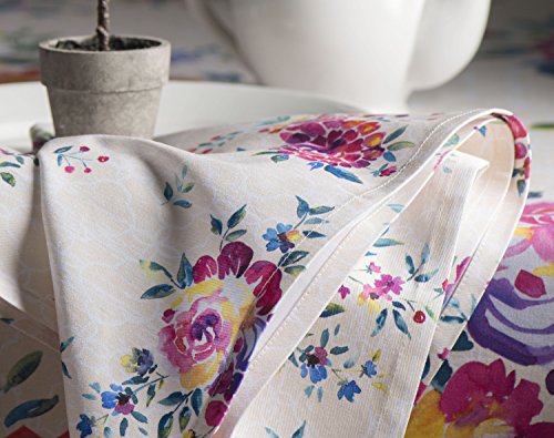 Maison d' Hermine Cloth Napkins Set of 4 100% Cotton Everyday Reusable Square Napkins Cloth Washable Dinner Party Wedding Restaurant Gifts for Mothers Day (Rose Garden - Image 4