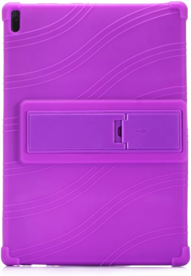 Compatible with Case for Lenovo Tab E10 (TB-X104F/N) 10.1 Inch PU Tablet Ultra Slim Adjustable Stand Silicone Shockproof Protective Cover (Purple)