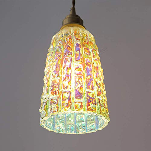 Montage E27 droplight de personnalité créative en verre et laiton noble