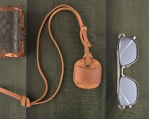Image of Leather Eyeglasses Holder, Multi-Functional Pen, Sunglasses & Keychain Organizer, Durable Genuine Leather Handmade Case, Gift for All, Classic and Stylish Accessory for Men and Women