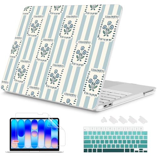 Funda para MacBook Neo 2026 de 13 pulgadas con chip A18 Pro y diseño floral de retazos A3404