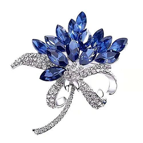 Image of Lavender flower brooch crystal rhinestone tulip brooch elegant accessories jewelry women brooches and pins fashion jewelry wedding flowers lapel pin
