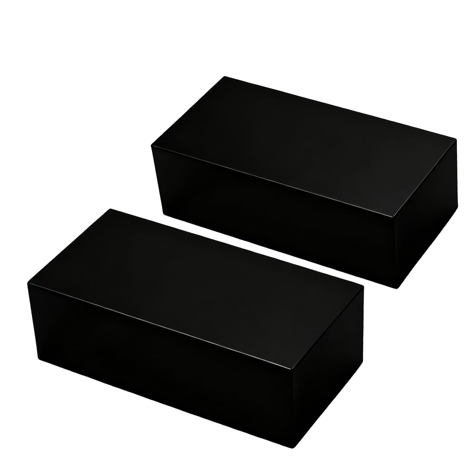 2 Pcs HDPE Plastic Blocks, Black 2" x 3" x 6" High Density Polyethylene Cutting Board Material, Industrial DIY Plastic Sheet Block for Milling,