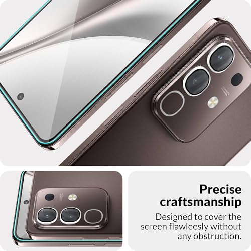 Image of FIRST MART Military-Grade Tempered Glass Camera Lens for Vivo Y31 Pro 5G (6.72 Inch) With Silver Camera Ring Guard & Installation Kit | Edge-to-Edge Protector Coverage | Silver