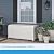 Suncast 99 Gallon Heavy Duty Resin Wicker Horizontal Outdoor Deck Box, White