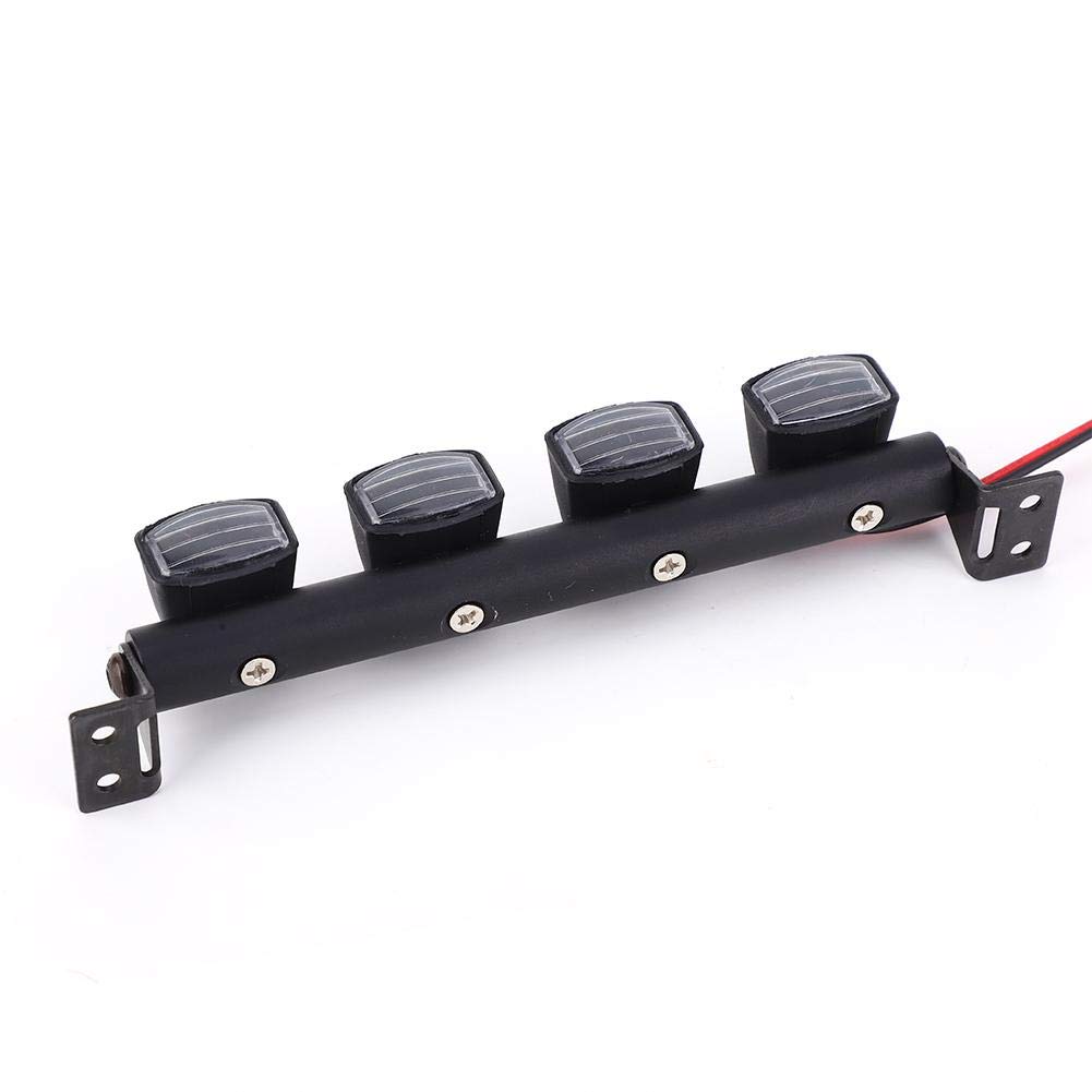 Tbest RC Dachlichter, Crawler Zubehör 1:10 RC Crawler Car Dachlichtleiste RC Dachlampen Scheinwerfer Zubehör Passend für Pull Car(4 LED)