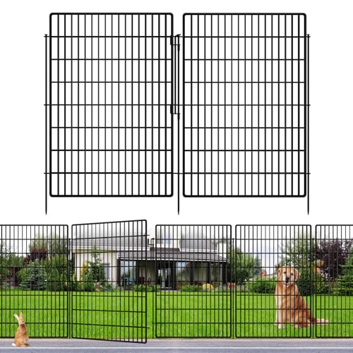 10 Panels Garden Fencing Animal Barrier with Lock, 40...