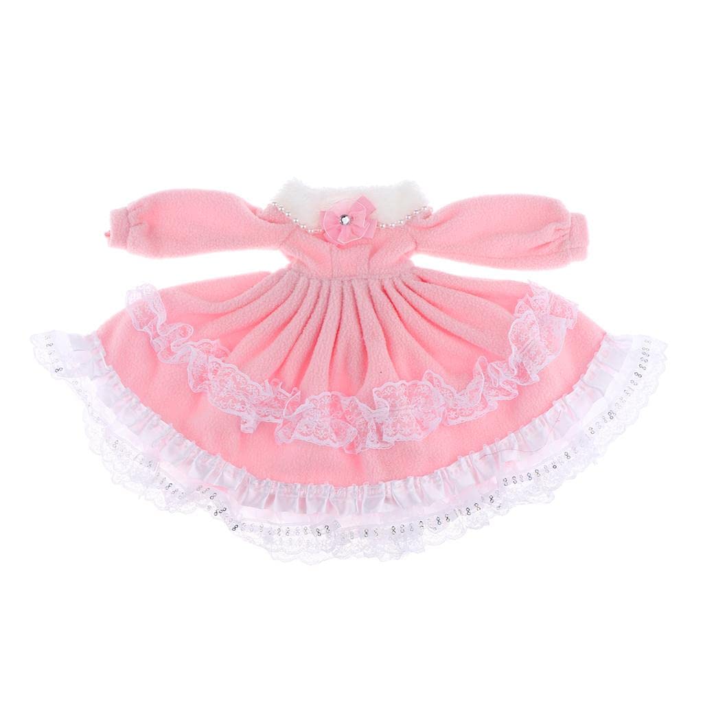 3 Stück BJD Puppenkleid Modepuppe Kleid Zubehör Set mit Prinzessin Schulterfreies Kleid Spitzenbesatz Baumwolle Niedlicher Puppe Puppen Ohrens