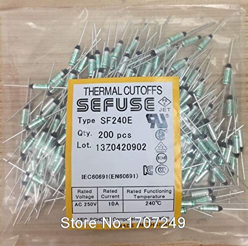 Kemee 10PCS/lot NEW SF240E SEFUSE Cutoffs Thermal Fuse 240C 240 Degree ...