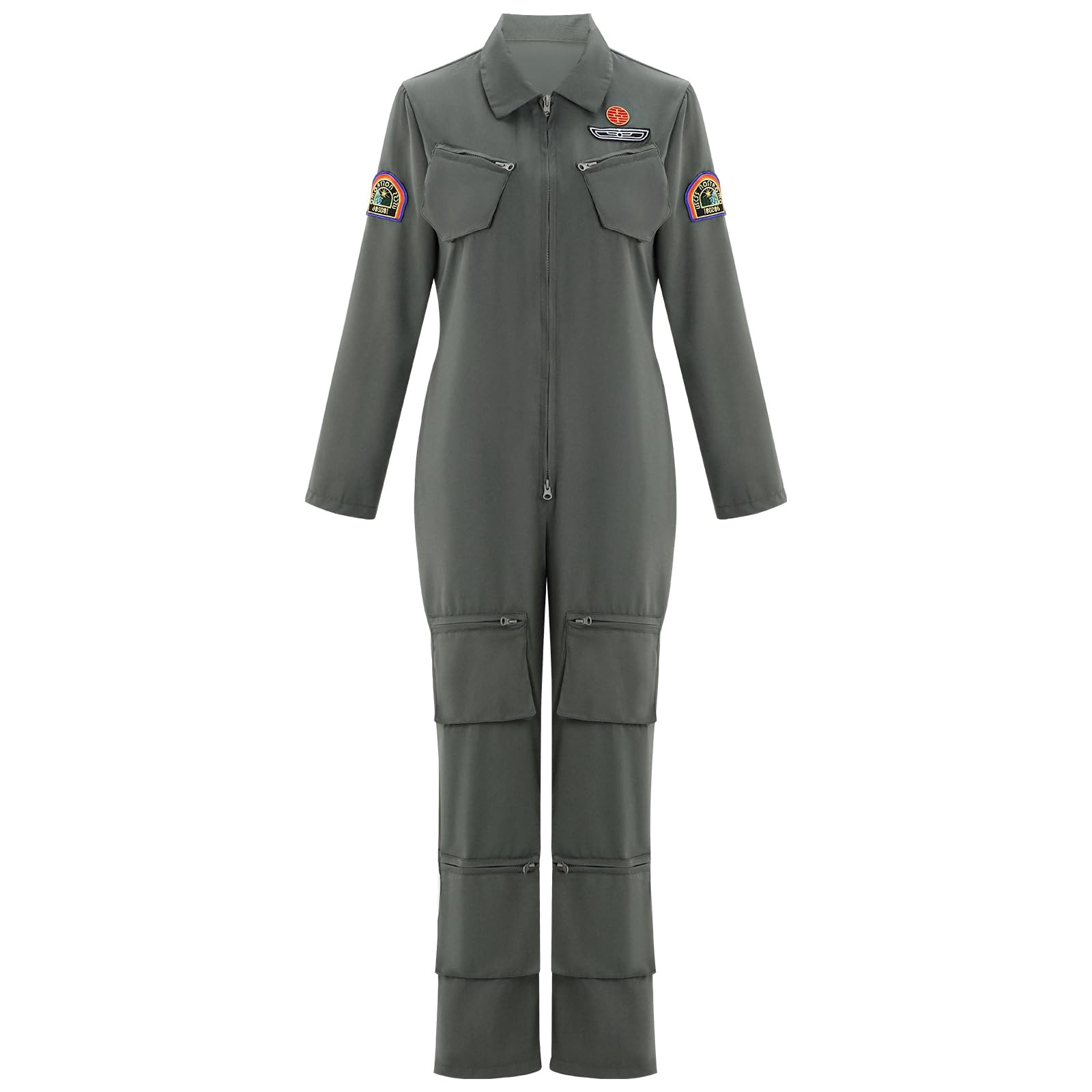 Funhoo Disfraz de Ripley para mujer, traje de vuelo redondo, película de ciencia ficción, cosplay, Halloween, overol para adultos