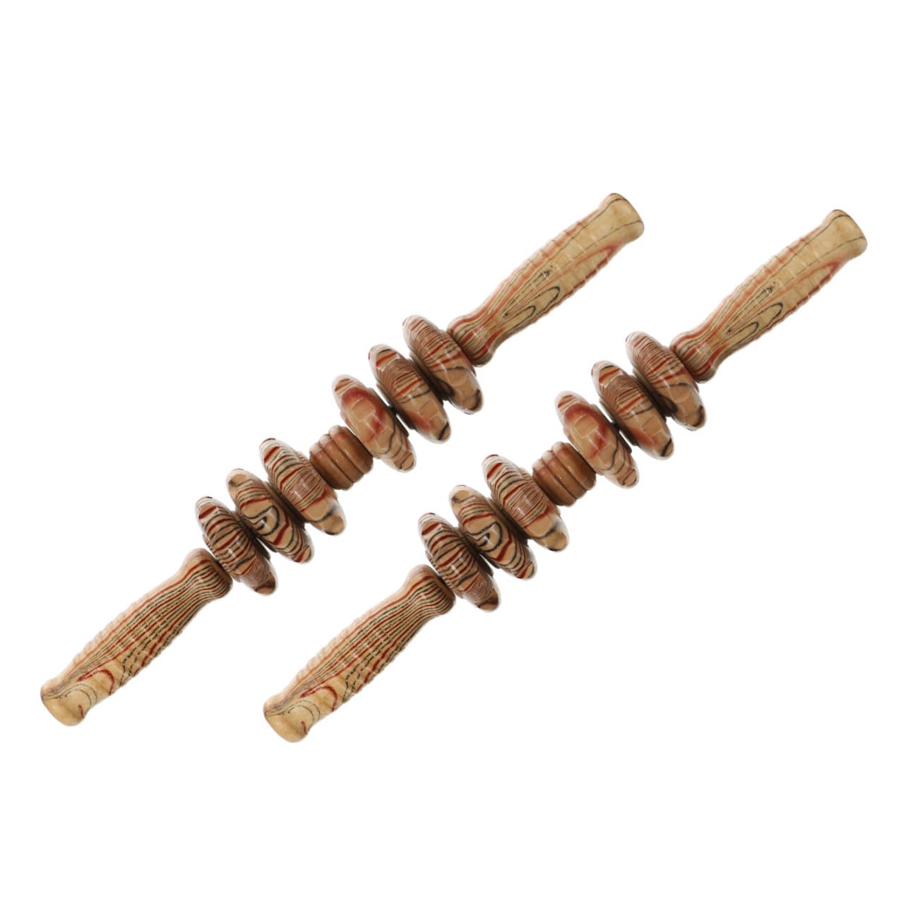 SEWOART Belly Roller Massager Pack Wooden Back Abdominal Massager Wheel Design for Muscle Relaxation Gentle Touch for Every Home