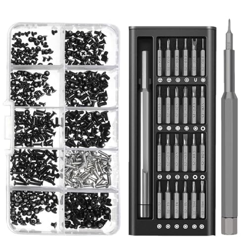 Image of XIKKART 24 in 1 Laptop Screwdriver Set With 500 Pcs Laptop Notebook Computer Replacement Screws Kit | Electronics Repair Kit For Lenovo, Toshiba, Gateway, Samsung, HP, IBM, Dell, Sony, Acer, Asus, SSD