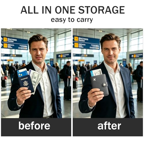 Image of Zoppen Rfid Blocking Travel Passport Holder Cover Slim Id Card Case (17 Dark Grey)