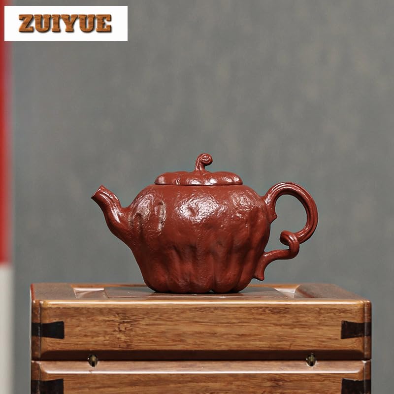 Tetera Infusiones Teteras de arcilla púrpura Retro de 200ml, tetera hecha a mano de barro de mineral crudo con infusor, juego de té Zisha, teteras artesanales, cafetera Teapot