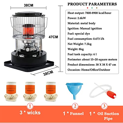 Kerosene Heaters For Indoor Use, Non Electric Heater (Black) #TOP4