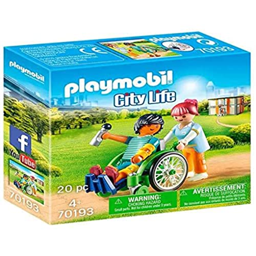 Playmobil 70193 Patient en Fauteuil Roulant - City Life- L'hôpital - City Life L'hôpital