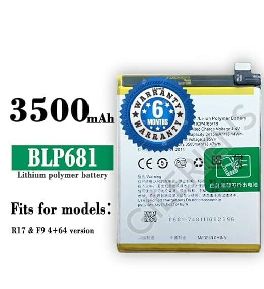 Image of Original BLP681 Battery for Oppo F9, F9 Pro / R17,F9 4+ 64 Vision CPH1879, PBEM00 Battery with 6 Month Warranty** (CAR19)