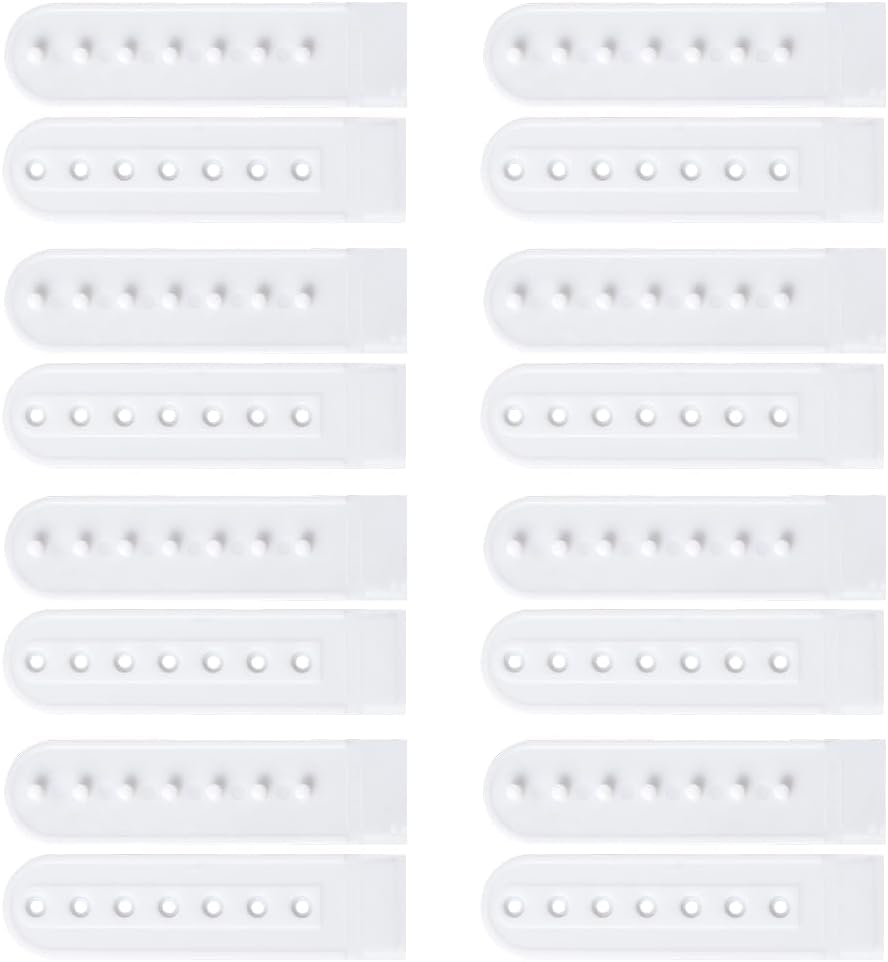 BENECREAT48 Sets Plastic Snapback Strap Cover 7 Holes Caps Replacement Closure Hat Snapback Extender Repair Snap Buckle Strap for Baseball Cap Cowboy Hat