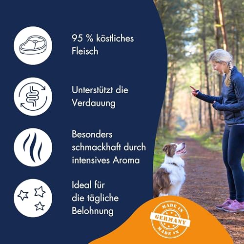 DR.CLAUDER'S - Trainee Snack Mega Mix | Leicht verdauliche Snacks aus 95% Fleisch mit Inulin für Hunde und Katzen. Nährstoffreiche Leckerlis im Frischebeutel | 500g