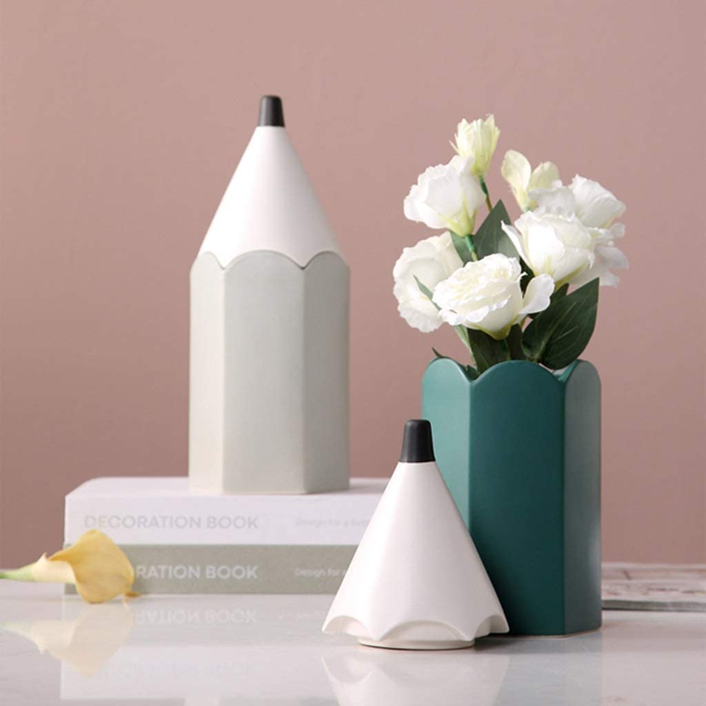 Portapenne da scrivania Portapenne Creativo in Ceramica, portapenne Durevole Multifunzione, portapennelli per Trucco di Grande capacità, cancelleria per Ornamenti da scr