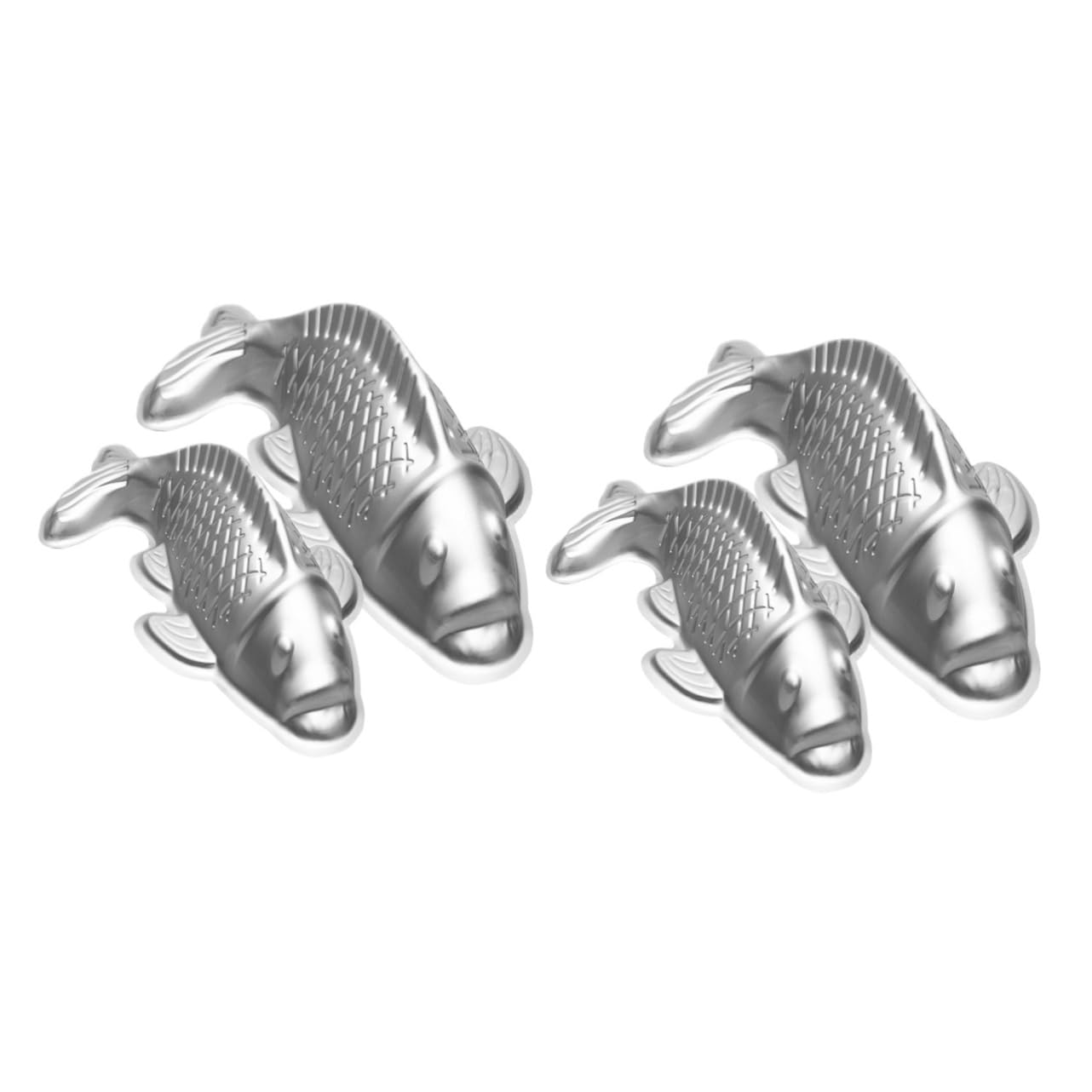 Gatuida 2 Sätze Schokolade Diy Formen Geformt Backform Pfanne Kuchenform Backen Kuchenformen Set Kuchenform Set Aluminiumkuchenformen Reiskuchen Schimmeln Silver 2 Stücke * 2